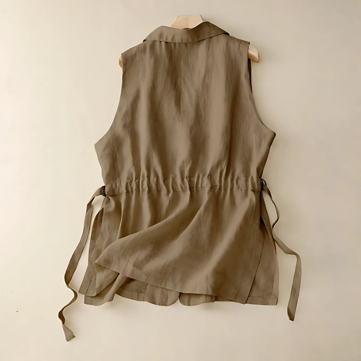 Aubrie Linen Vest