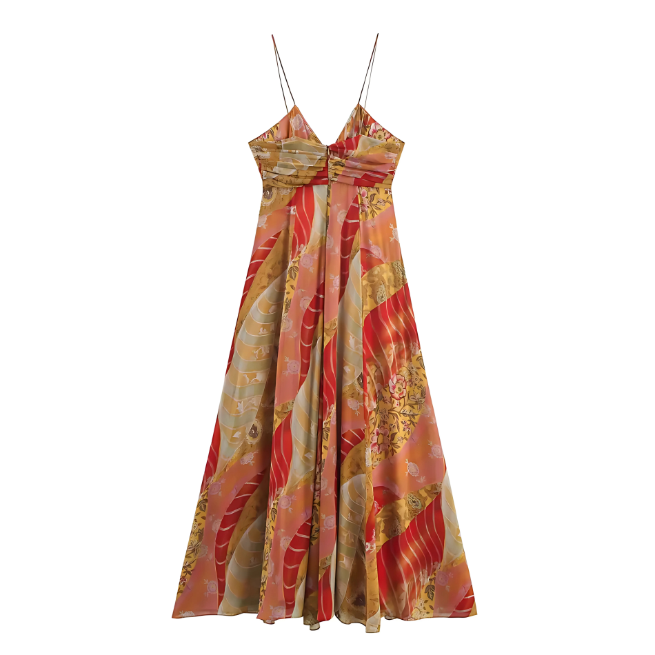 Marbella Pleated Maxi Dress