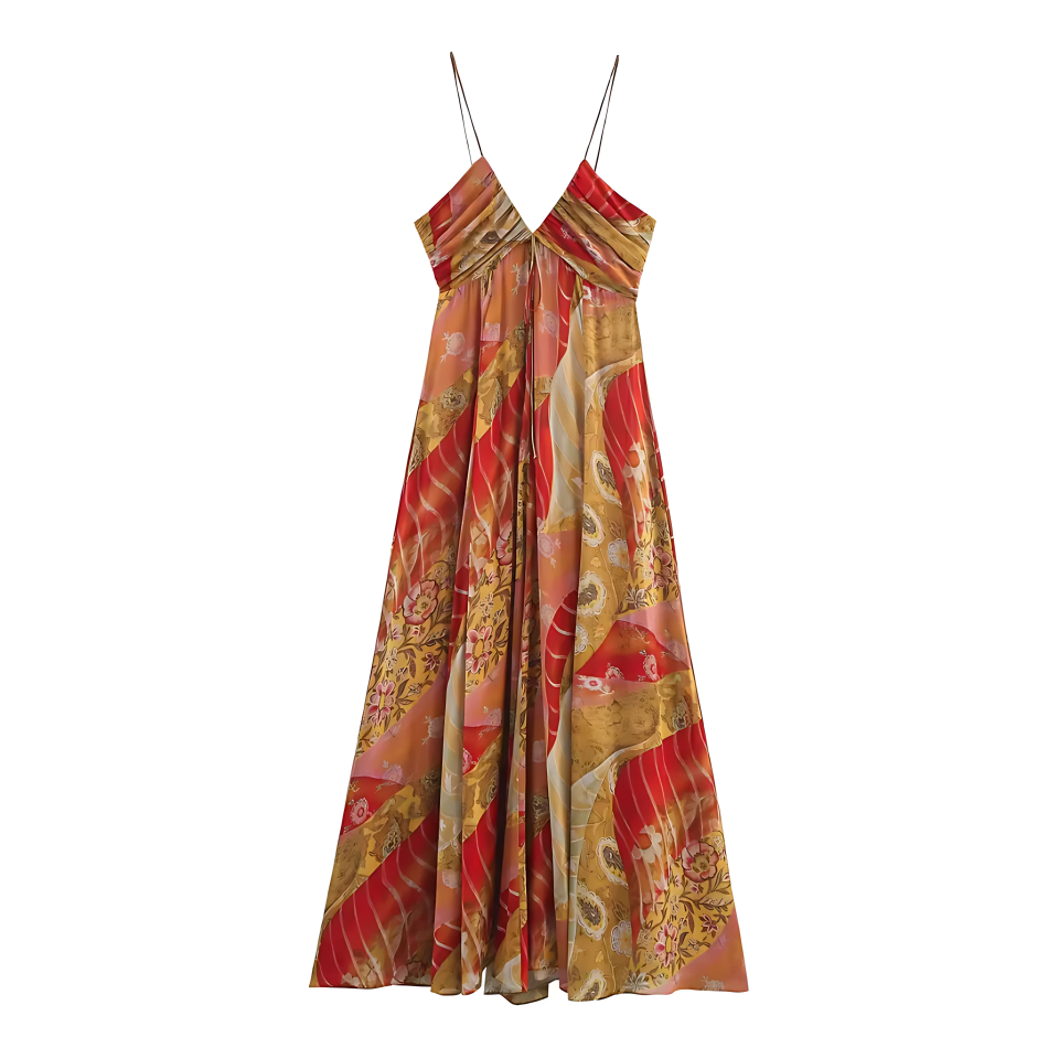 Marbella Pleated Maxi Dress